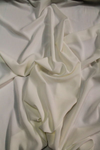 Cream Stretch Chiffon