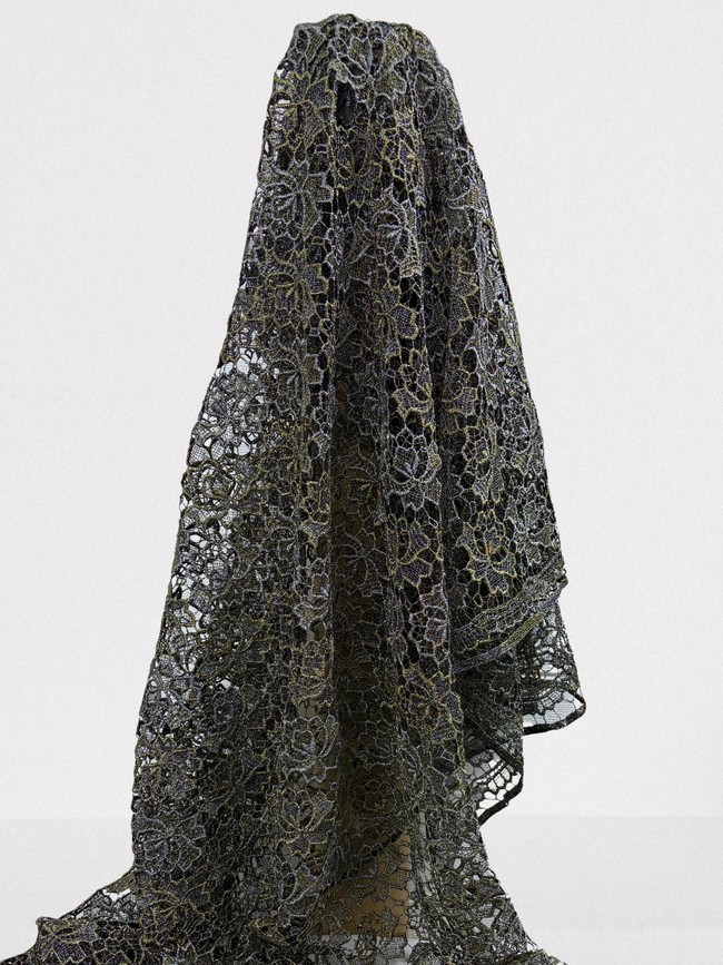 Gold & Silver Floral Sparkle Guipure Lace