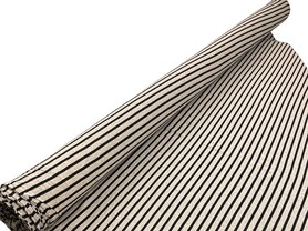 Black & Grey Marle Stripes Cotton Lycra
