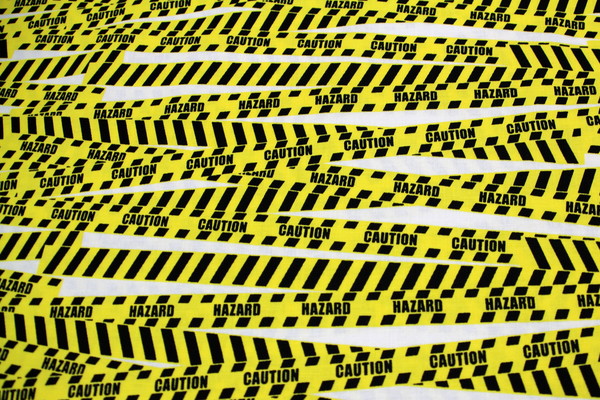 Caution Tape Premium Cotton Print