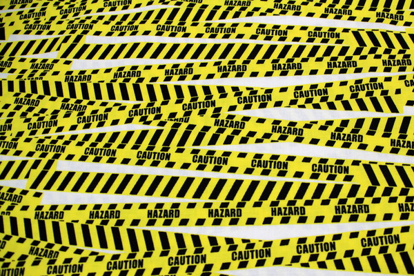 Caution Tape Premium Cotton Print