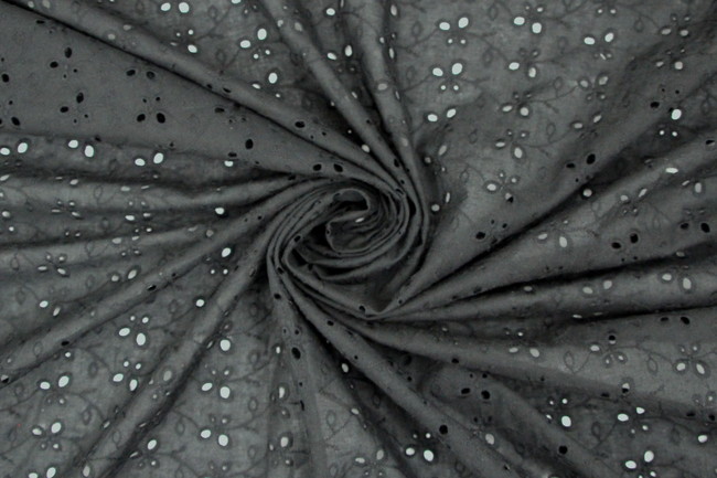 Black Broderie Anglaise Cotton