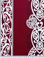 White & Black on Burgundy Traditional Designs of Aotearoa