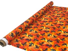 Fire & Fury Dragon Sunset Premium Printed Cotton