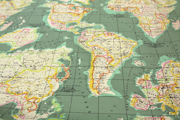 World Map Printed Canvas