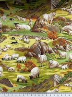 * REDUCED * Sheep: In the Country Printed Premium Cotton