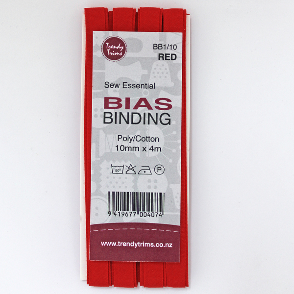 Red Bias Binding