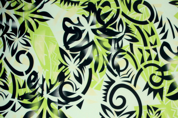 Green Tones Pasifika Digital Printed Mini Matt