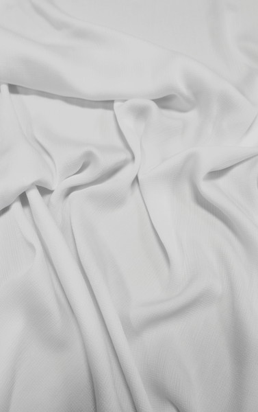 White Pleated Georgette