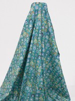 Cute Mini Rainbows on Light Teal Printed Cotton