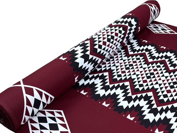 Burgundy Taaniko Aotearoa Cotton