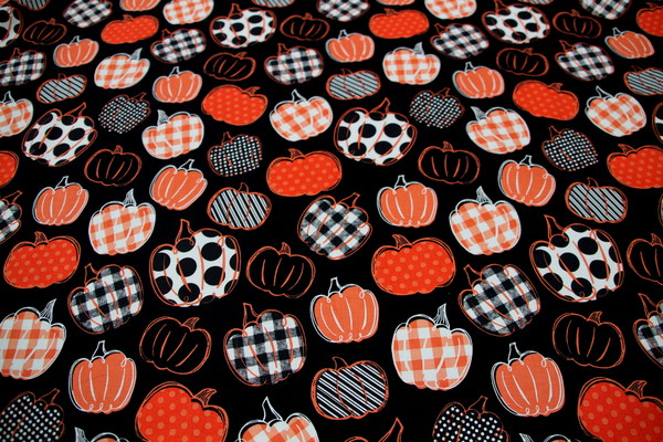 Pumpkin Patch Printed Cotton