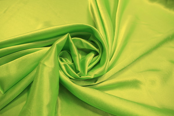 Lime Satin Backed Crepe