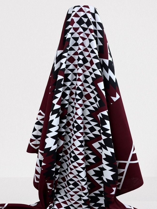 Burgundy Taaniko Aotearoa Cotton