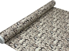 Merino Rams - Neutral Tones Printed Cotton