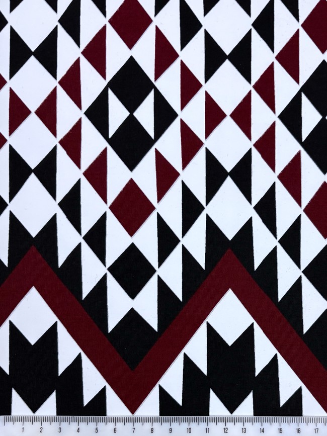 Burgundy Taaniko Aotearoa Cotton