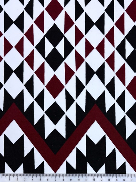 Burgundy Taaniko Aotearoa Cotton
