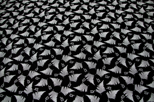 Designer Kiwiana Cottons - Silver Fern