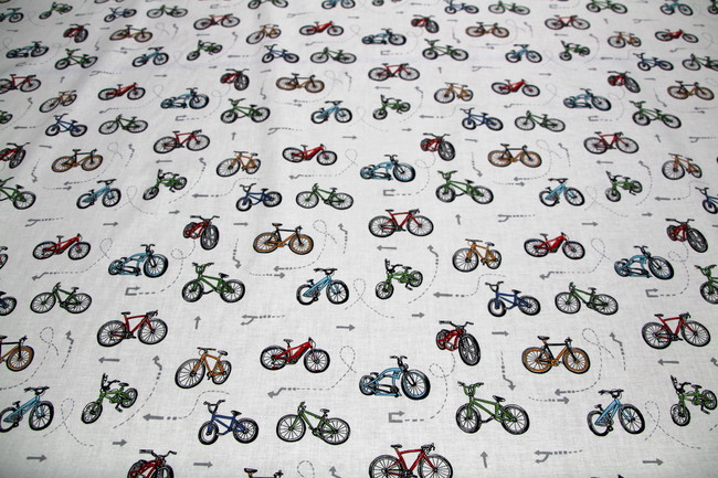 On Two Wheels Premium Printed Cotton New Image