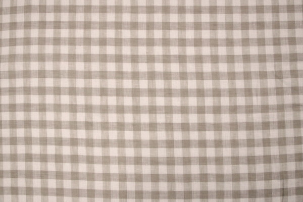 Light Beige & White Checked 100% Linen