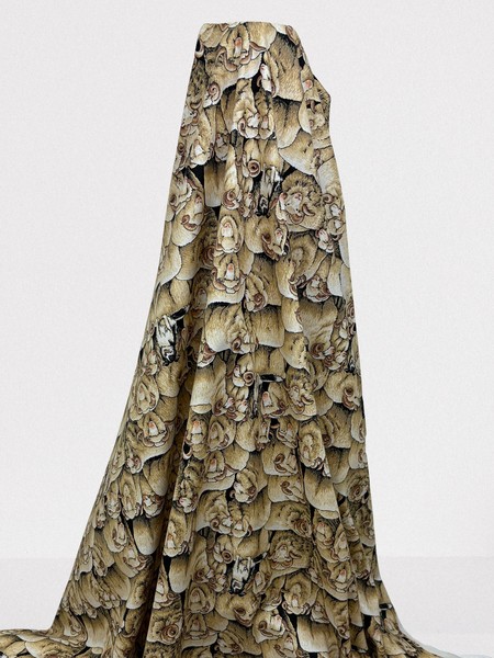 Merino Rams - Beige Tones Printed Cotton