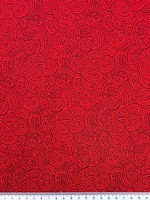 Red Ponga Koru Design Kiwiana Cotton