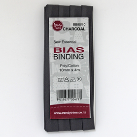 Charcoal Grey Bias Binding