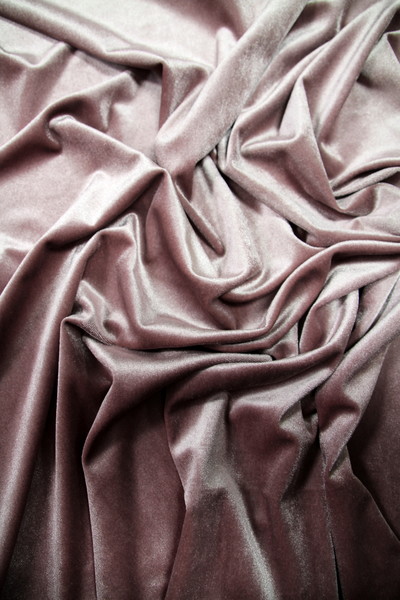 Smoked Mauve Plush Stretch Velvet