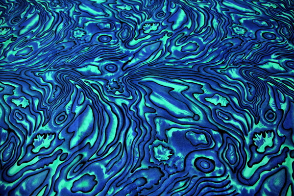 Designer Kiwiana Cottons - Aqua & Blue Paua