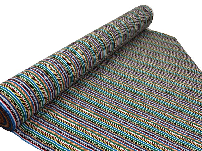 Construction Zone Heavy Machines Road Markings Stripes Printed Cotton