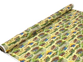 Country Farmers Tractors Premium Printed Cotton