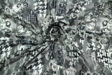 Grey Scale Printed Chiffon