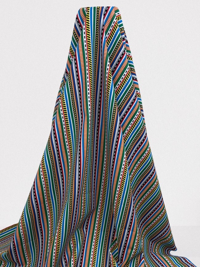 Construction Zone Heavy Machines Road Markings Stripes Printed Cotton