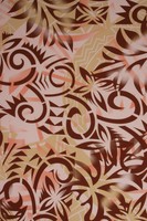 Peach & Brown Tones Pasifika Digital Printed Mini Matt