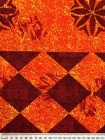 * SPECIAL - Orange, Gold & Brick Red Tones Island Design Stretch Knit
