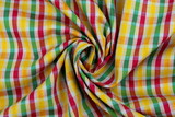 Yellow Stripes Reversable Cotton Check