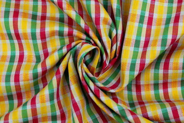 Yellow Stripes Reversable Cotton Check