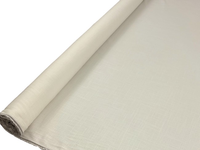 Warm White Textured Linen/Cotton Blend