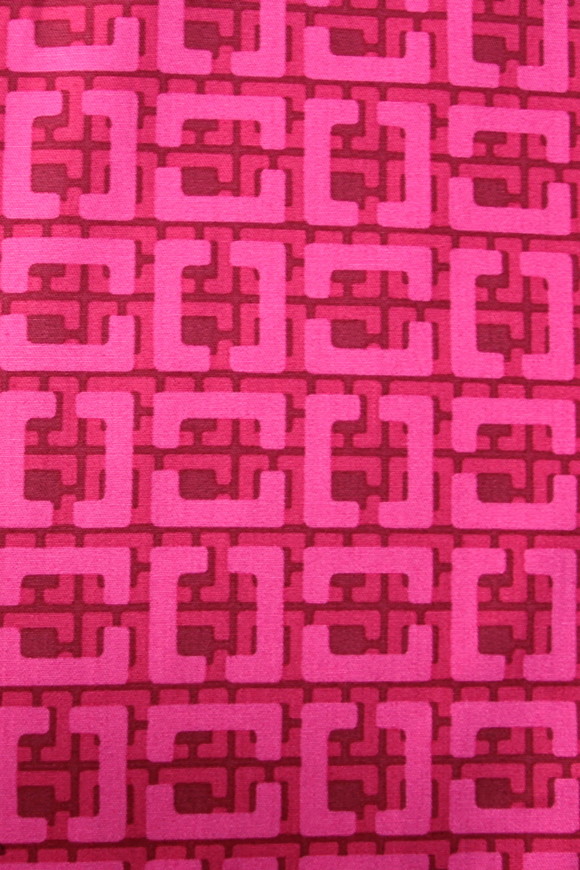 Vintage Pink Grecian Printed Cotton