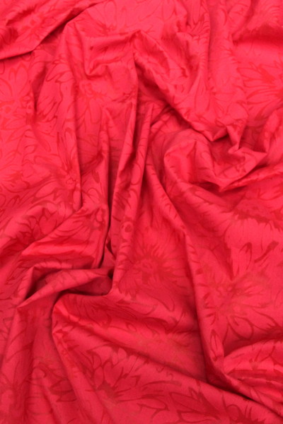 Red Floral Burnout Polycotton