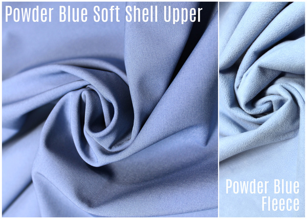 Waterproofed Soft Shell with Fleece Backing - Powder Blue