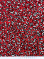 Red - Te Koripi Wae O Maui Design Kiwiana Cotton