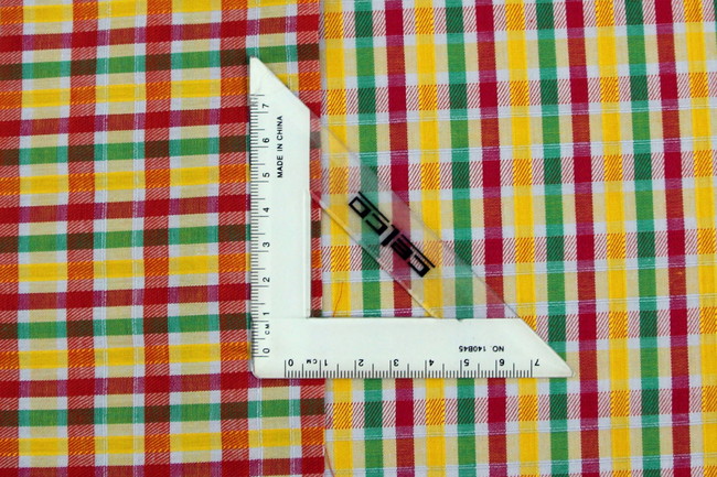 Yellow Stripes Reversable Cotton Check