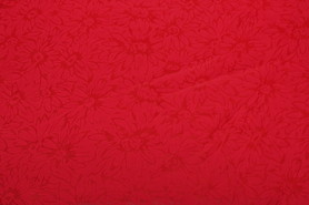 *REDUCED TO CLEAR* Red Floral Burnout Polycotton