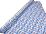 Blues & Salmon Tarten Polished Cotton