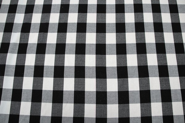 Black & White Woven Checks Wool Blend New Image