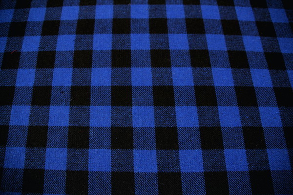 Royal & Black Small Checked Wool Blend