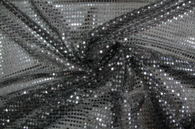 Silver on Black Disco Dot 