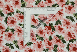 Spring Peach Flowers on Soft White Rayon