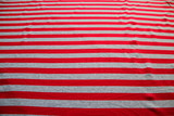 RED & GREY MARLE STRIPED COTTON LYCRA
